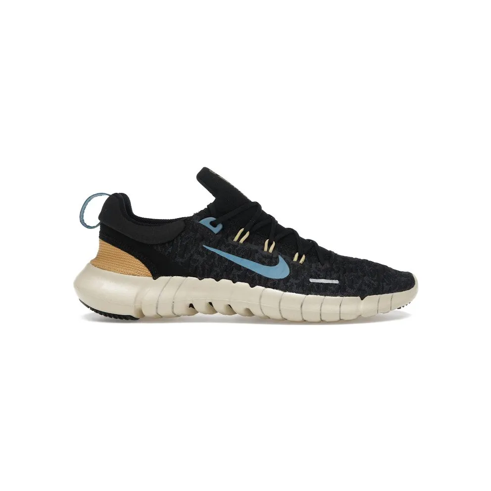 Nike Free Run 5.0 Next Nature Black Anthracite Wheat Gold Noise Aqua (CZ1891-008)