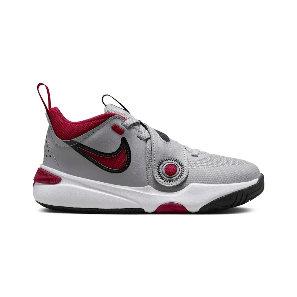 Nike Team Hustle D 11 Cement Grey Black White Gym Red (DV8994-006)