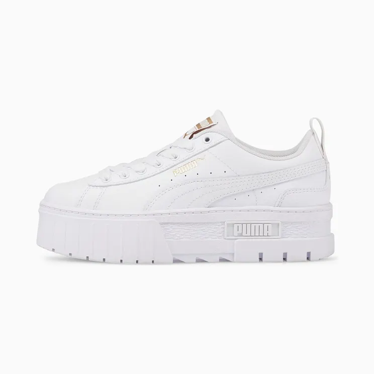 Puma Mayze leren Gold/White (38452701)