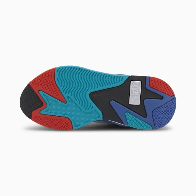 Puma RS-X 3 Puzzle White Blue Red (GS) Puma White/Dazzling Blue-High Rise (372357-05)