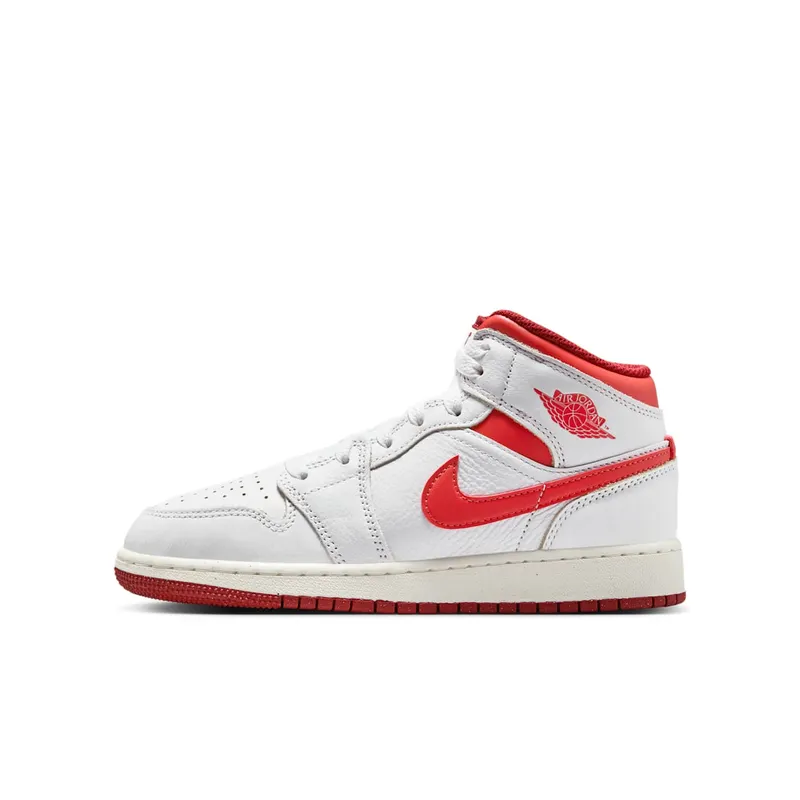 AIR Jordan 1 MID SE GS “WHITE DUNE RED” (FJ3464-160)