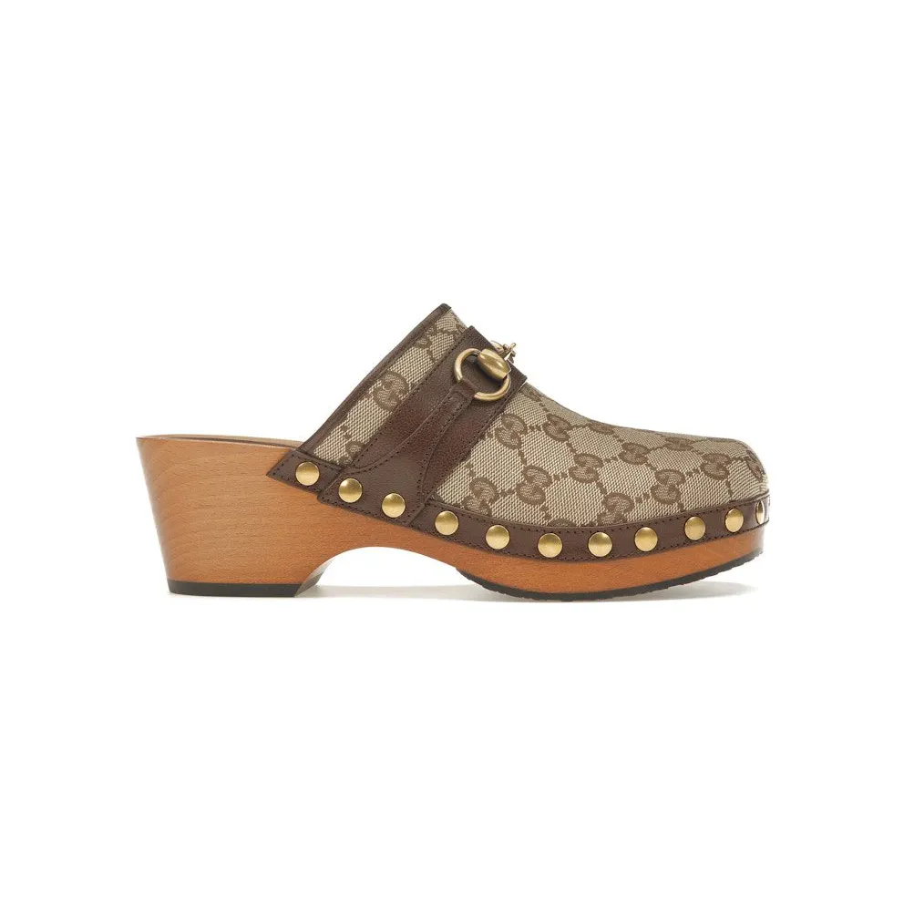 Gucci GG 35mm Clog Beige Canvas (700062 KY950 9765)