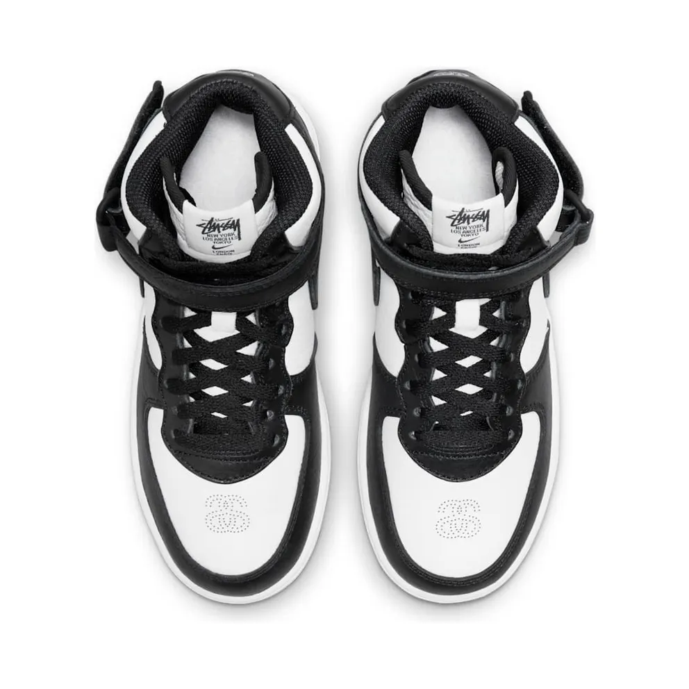Nike x Stüssy Force 1 Mid Younger Kids’ Black (DN4158-002)