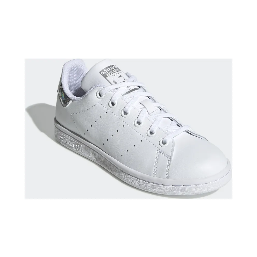 adidas Stan Smith Sparkly Heel White (Youth) Cloud White/Cloud White/Core Black (EE8483)