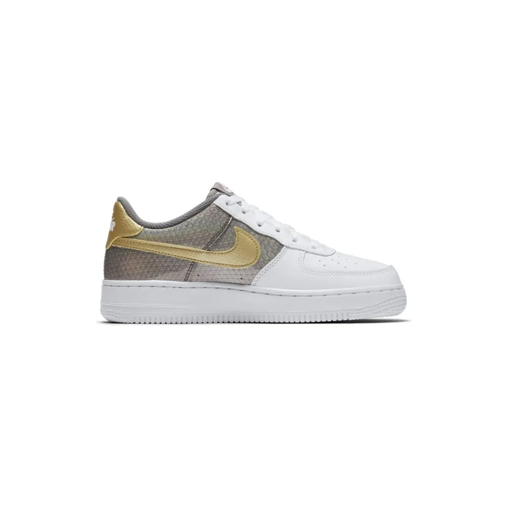 Nike Air Force 1 Low Dragon Scales White (GS) White/Anthracite-Cool Grey-Metallic Gold (CI3910-100)
