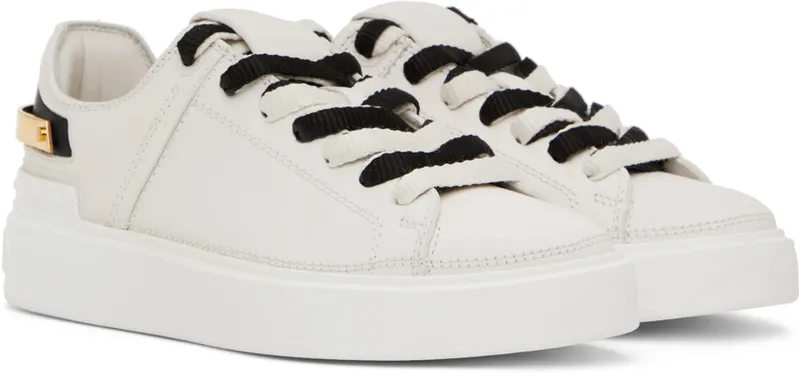 Balmain Off-White B-Court Sneakers (YN0VI711LTPR)