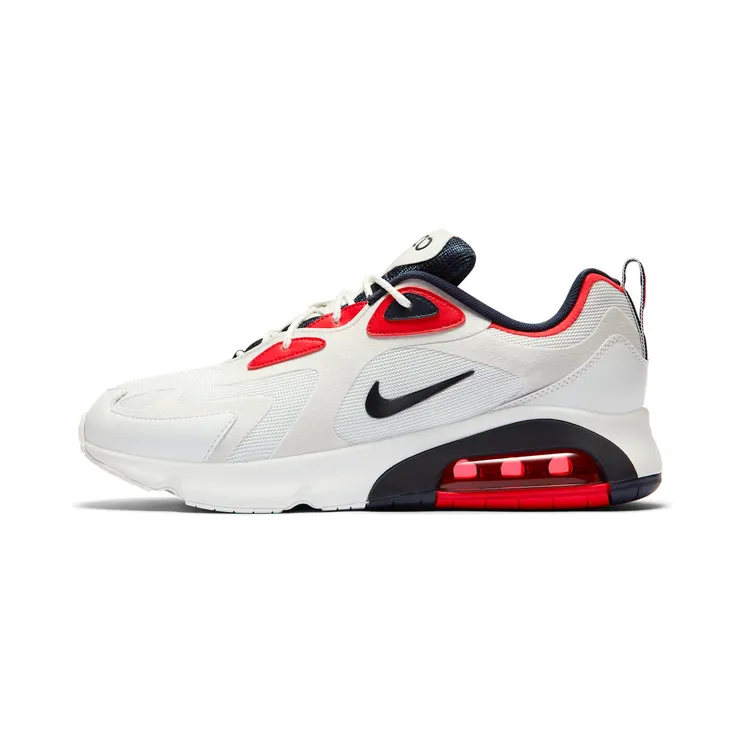 Nike Air Max 200 ‘USA’ “Summit White / Platinum Tint / University Red / Obsidian” (CT1262-101)