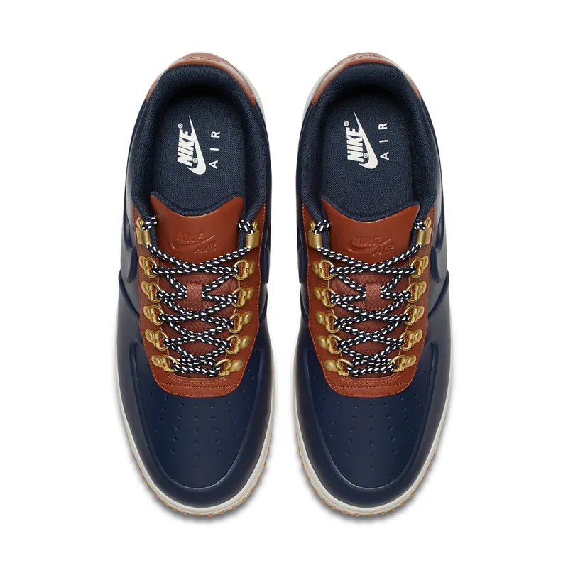Nike Lunar Force 1 Duckboot Low Obsidian Saddle Brown Obsidian/Saddle Brown-Light Bone-Obsidian (AA1125-400)