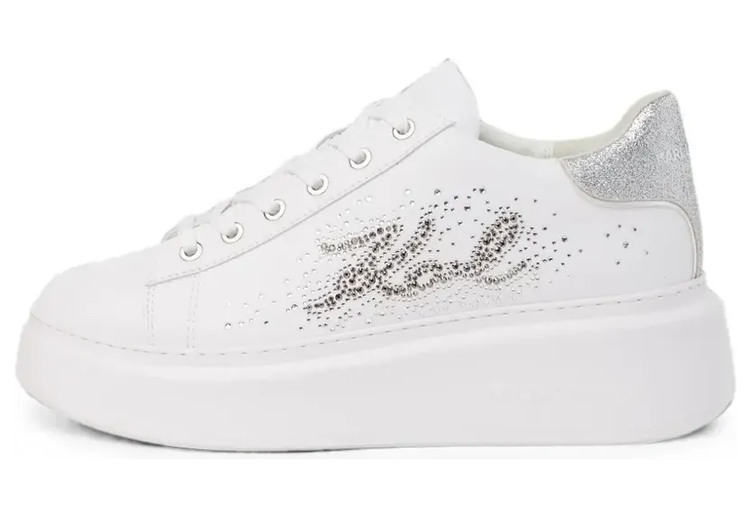 Karl Lagerfeld Anakapri Sneakers mit Strass – Weiß (KL63516S109)