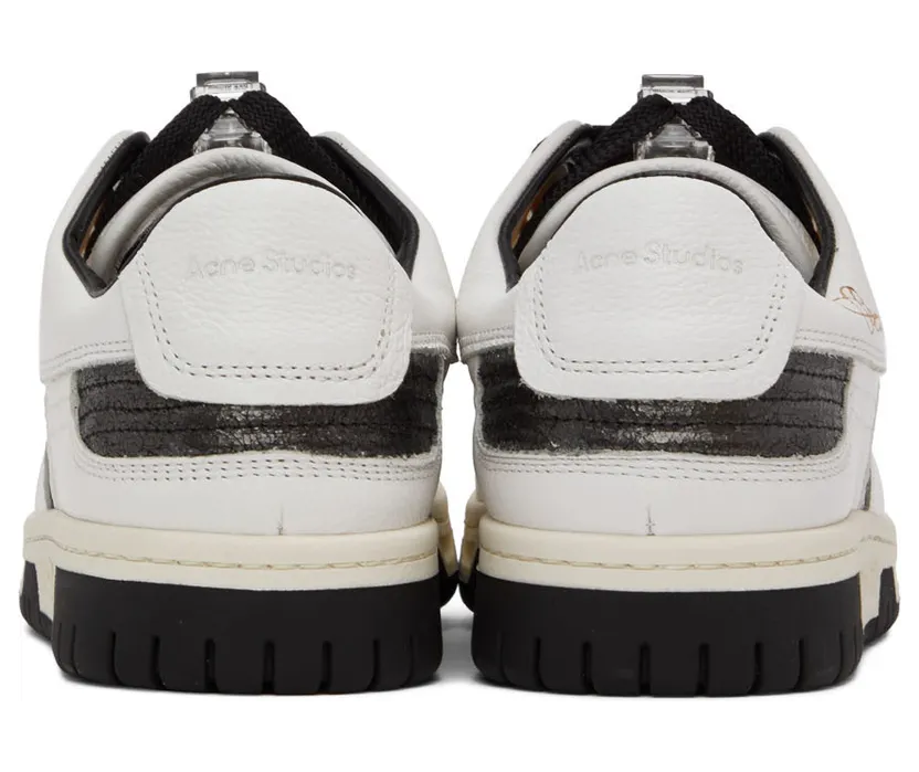 Acne Studios White & Green Low Top Sneakers (BD0190-) (2)