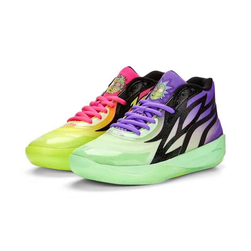Puma x RICK AND MORTY MB.02 Basketball Shoes Green/Yellow (377411-02)