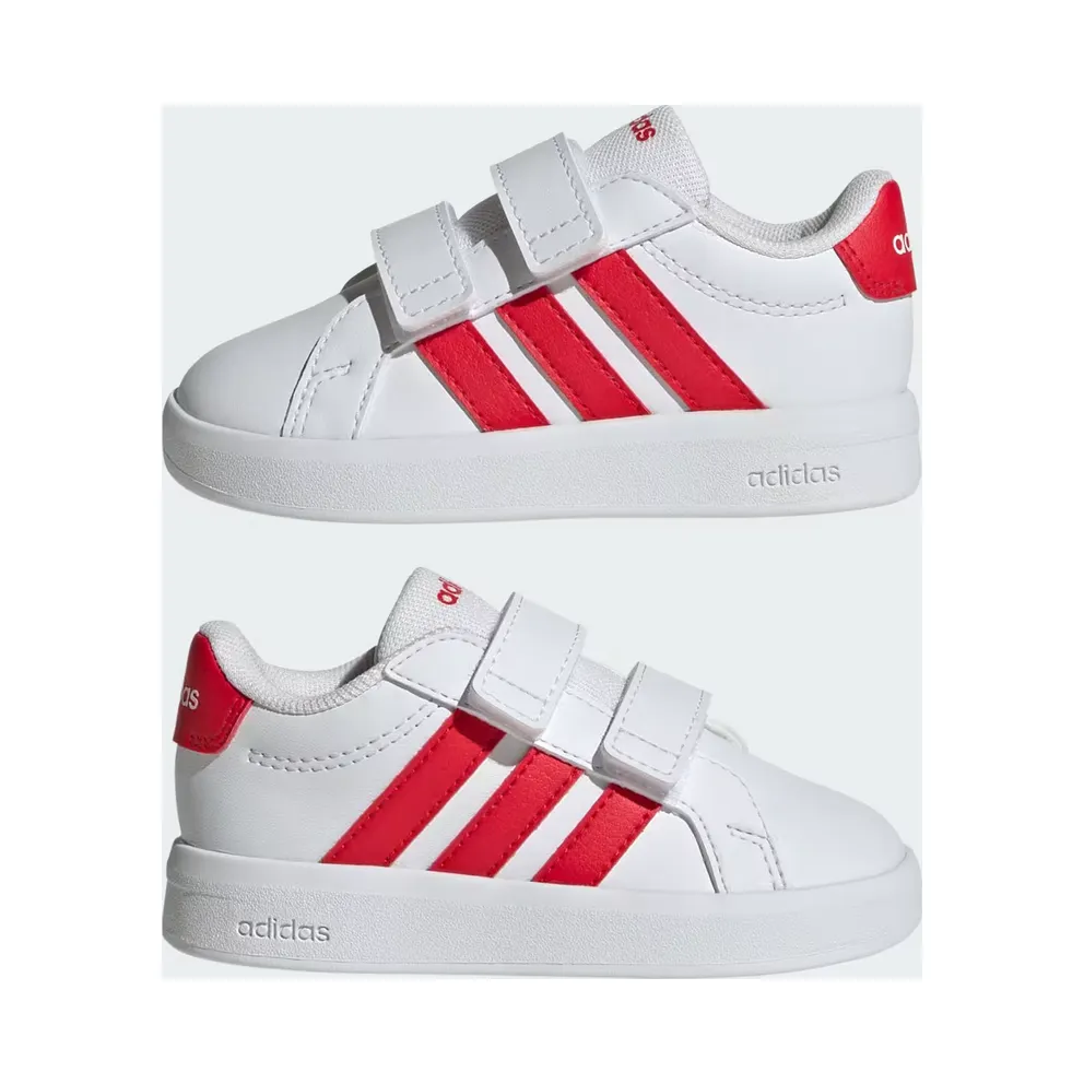 adidas Grand Court 3.0 Shoes Infants “Cloud White / Pure Ruby / Pure Ruby” (JP9378)