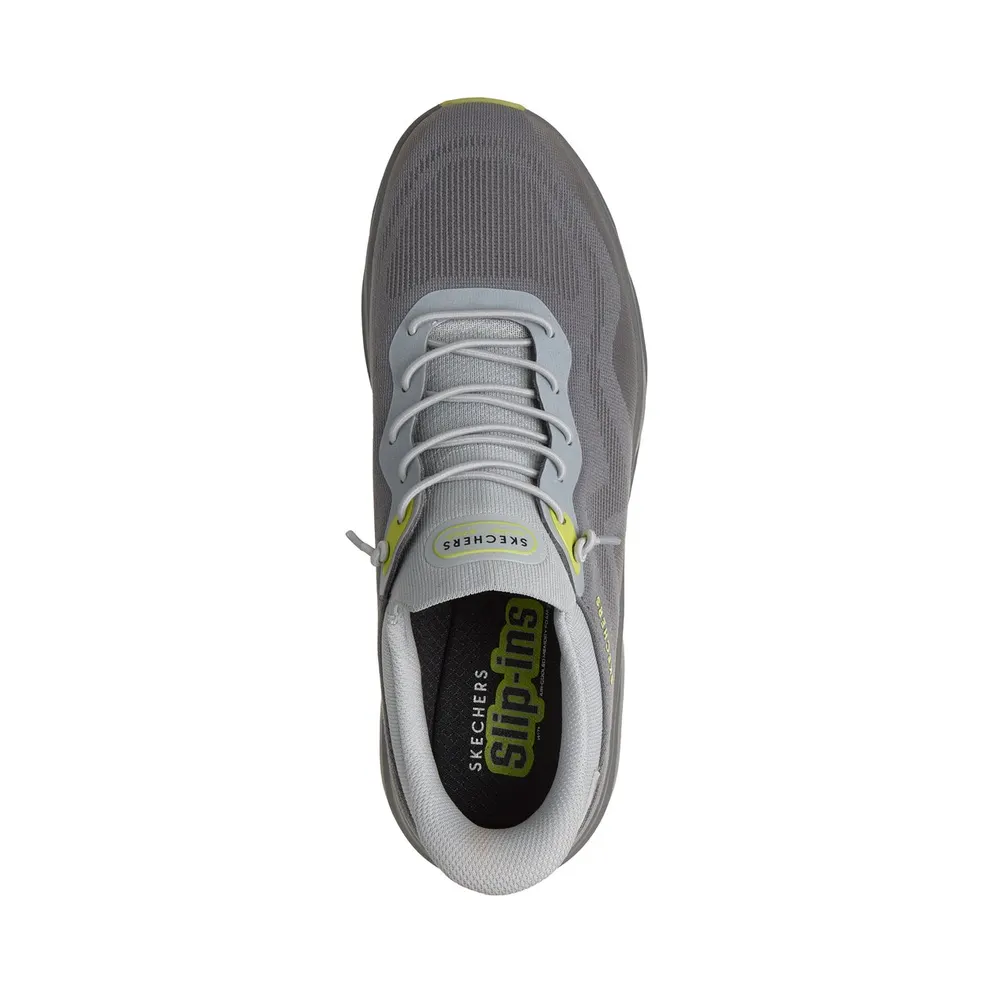 Skechers Slip-ins: Uno Glide-Step “Air Gliders Sneaker Grey / Limoen” (183421GYLM)