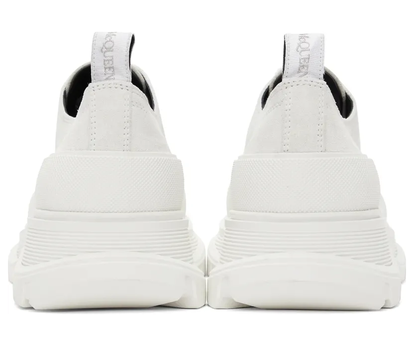 Alexander McQueen SSENSE Exclusive Off-White Suede Tread Slick Low Sneakers (627225WHBGN) (4)