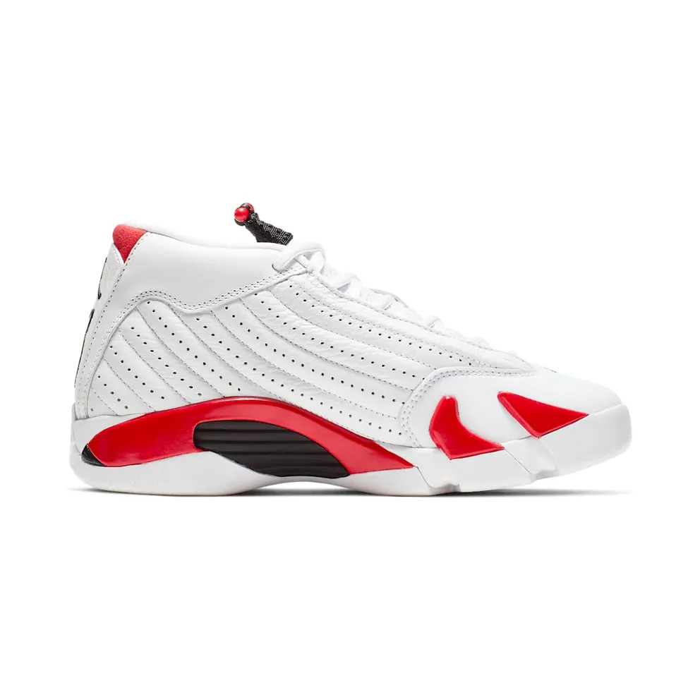 Jordan 14 Retro Rip Hamilton (GS) White/Black-Varsity Red-Metallic Silver (487524-100)