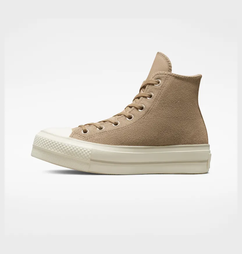 Converse Chuck Taylor All Star Lift Platform Suede Nomad Khaki/desert Sand/egret