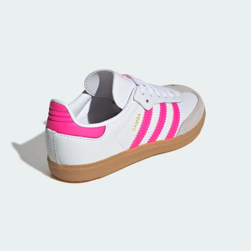 Adidas Samba OG Kids Cloud White / Lucid Pink / Gum (JQ2827)