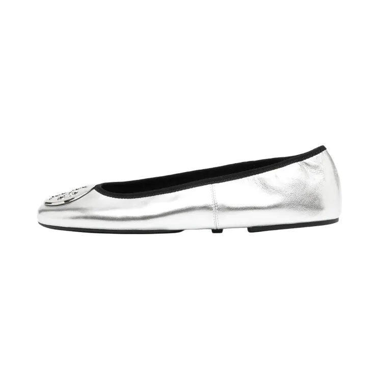 Tory Burch Reva Travel Ballet “Silver” (178278-040)