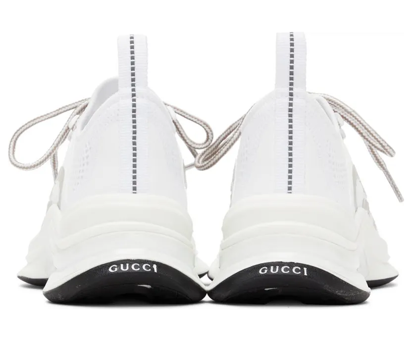 Gucci White Run Low-Top Sneakers (680902 USM10) (4)