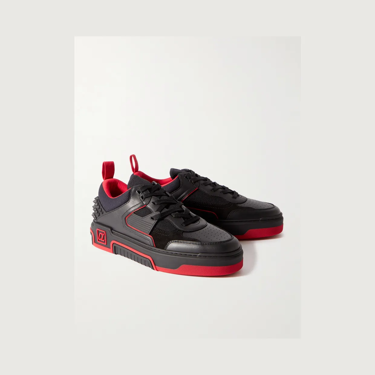 Christian Louboutin Astroloubi Spiked Leather, Suede and Mesh Sneakers Black (1240578) (3)