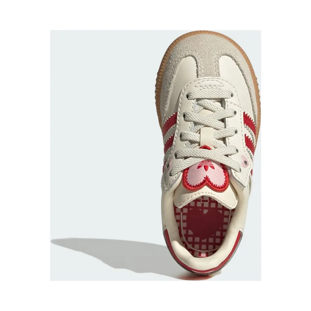 Adidas SAMBA OG COMFORT CLOSURE Shoes MET ELASTISCHE VETERS Cream White / Better Scarlet / Gum (KI6682)