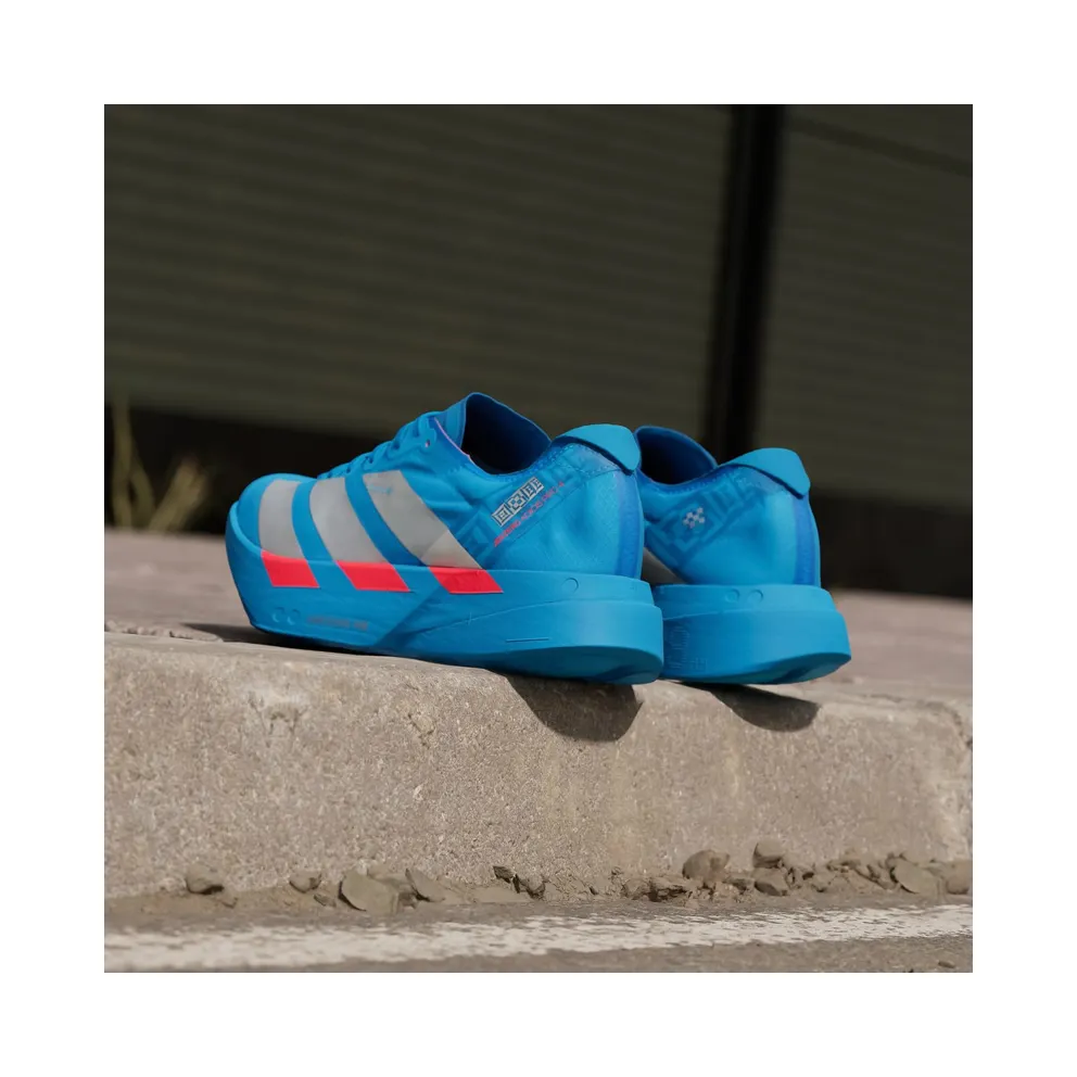 adidas Adizero Adios Pro 4 “Solar Blue / Silver Metallic / Lucid Red” (JR4797)