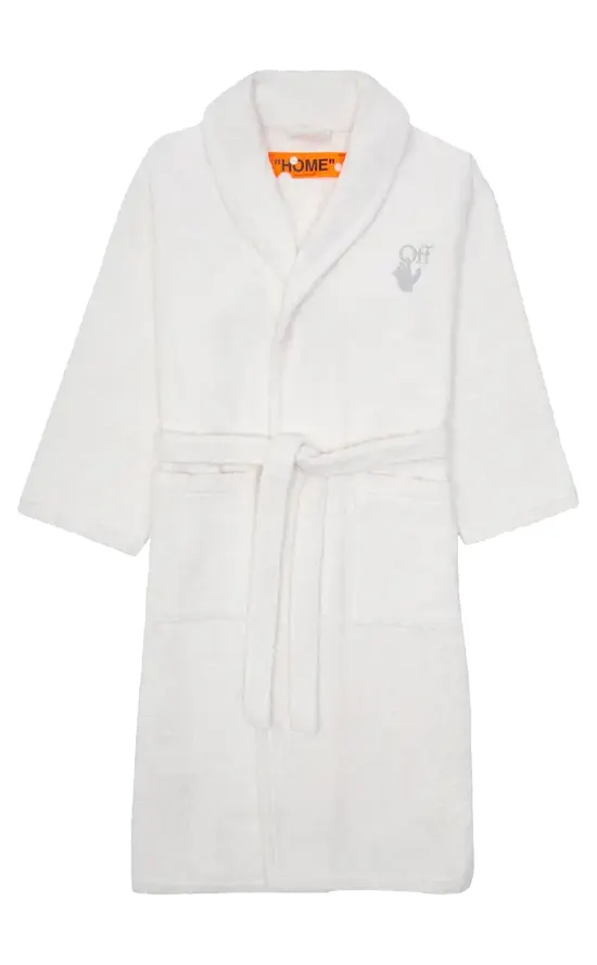 Off-White Arrow Leaves Bathrobe White (2020) (OHZB012G20FAB0010100)
