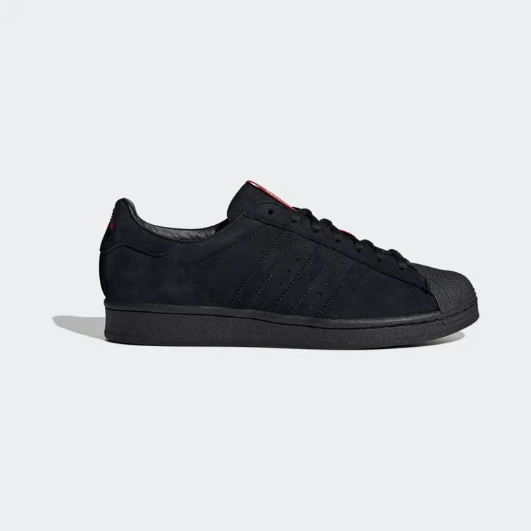 Adidas Thrasher x Superstar ADV ‘Black Scarlet’ Core Black/Scarlet/Gold Metallic (FY9025)