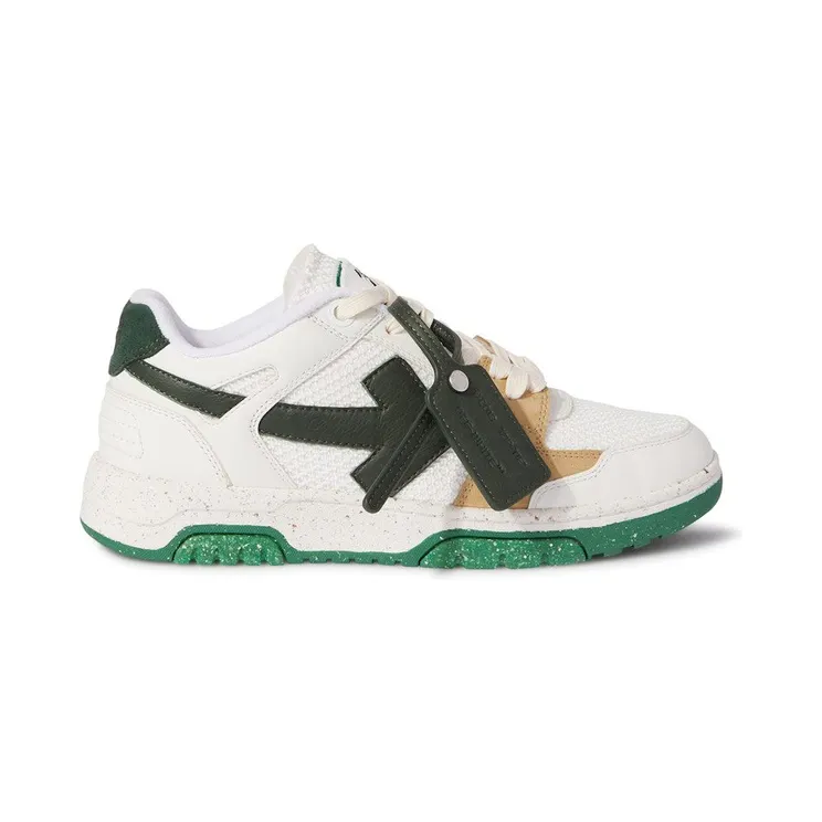 OFF-WHITE Out Of Office Low Slim White Green (OMIA243S23LEA0010149)