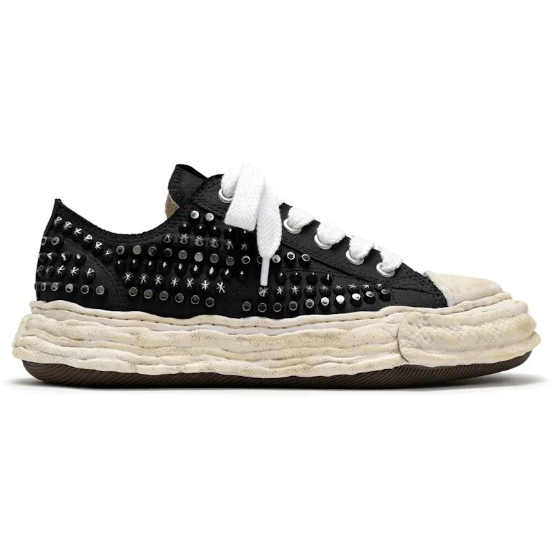 Maison Mihara Yasuhiro Peterson 23 OG Sole Studded Canvas Low Black White (A15FW721-BLK)