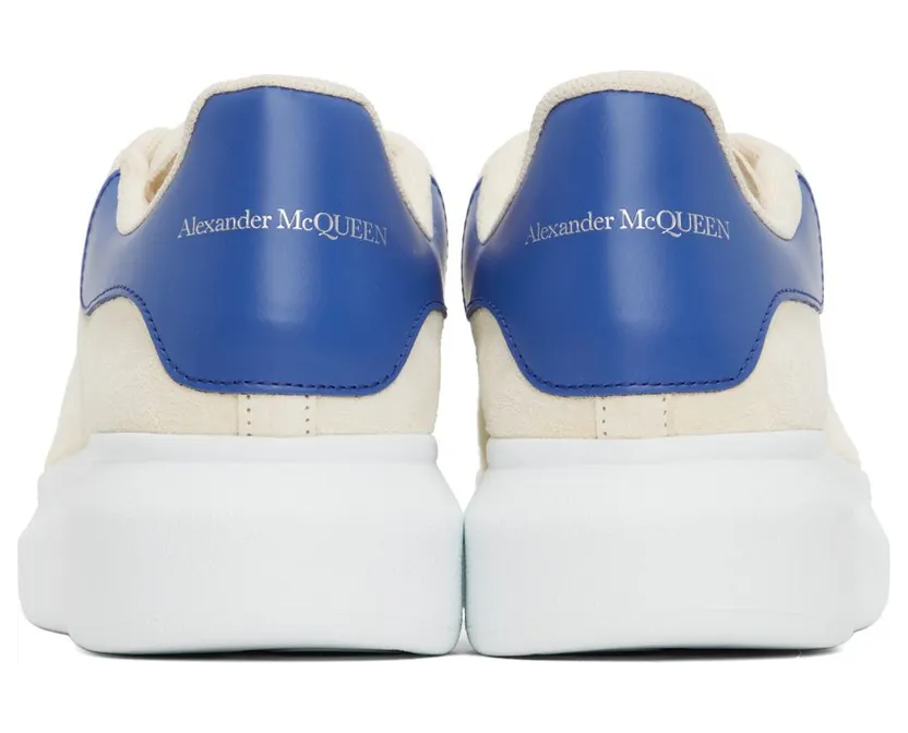 Alexander McQueen Off-White Oversized Sneaker 7712 VANILLA/COBALT (688520WIA5E) (2)