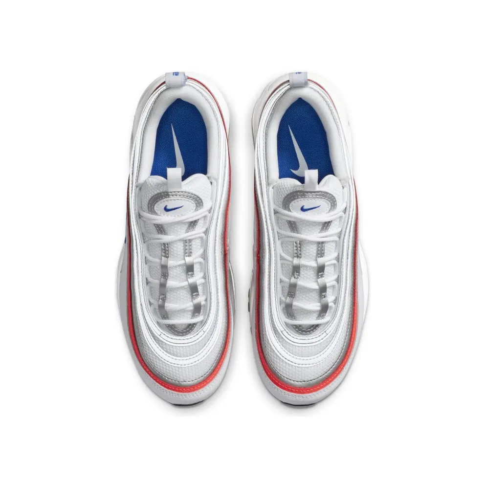 Nike Air Max 97 Metallic Silver Flash Crimson Racer Blue (W) White/Flash Crimson-Metallic Silver-Racer Blue (CZ6087-101)