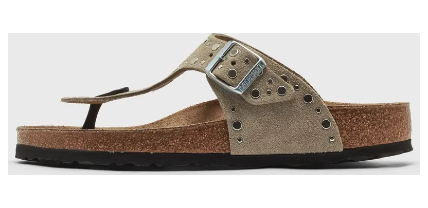 Birkenstock Gizeh Rivets Suede Leather Grey