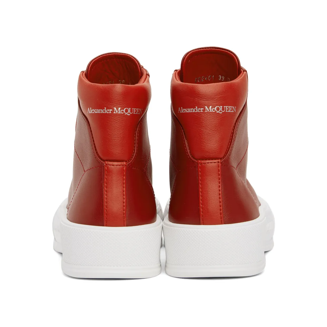Alexander McQueen Khaki Deck Plimsoll High Sneakers (682401WIB64) (4)