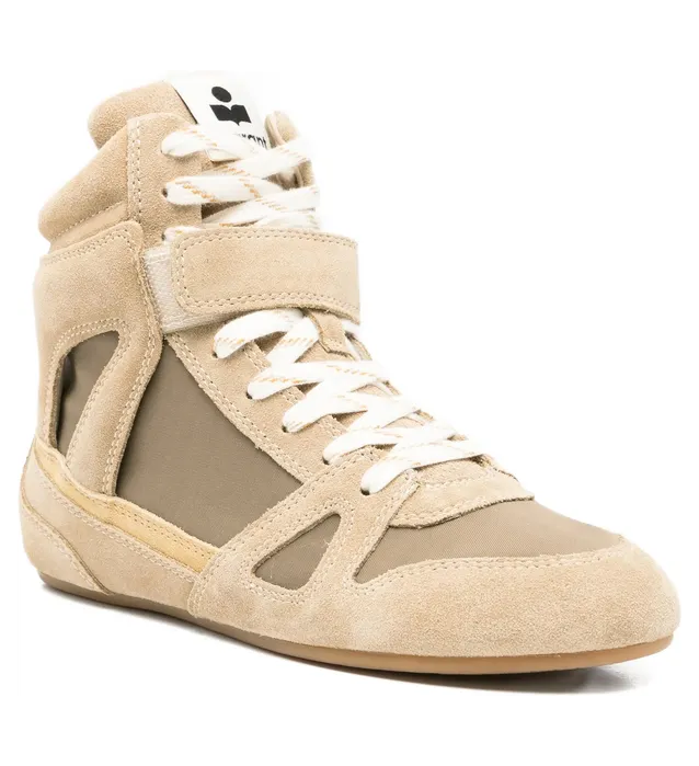 Isabel Marant Senny Panelled Hi-top “Neutrals/Brown” (D2E01S BK0092FA 67KI) (3)