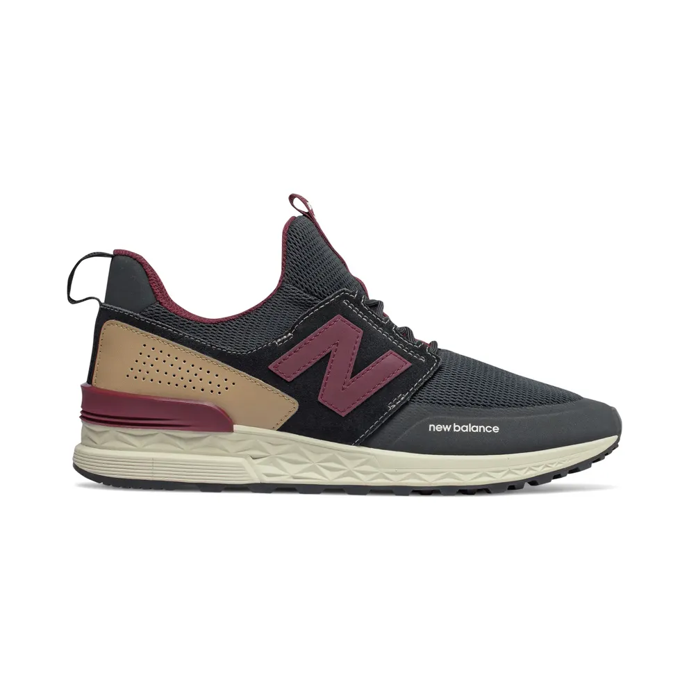 New Balance 574 Sport Decon Black Burgundy Black/Burgundy (MS574DTY)
