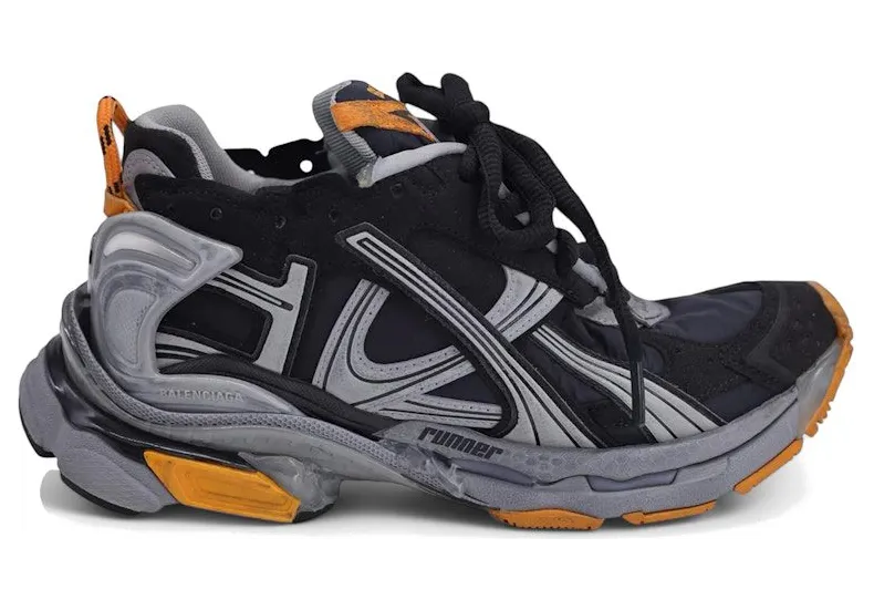 Balenciaga Runner Worn-Out Black Fluo Orange (772774 W3RNY 1878)