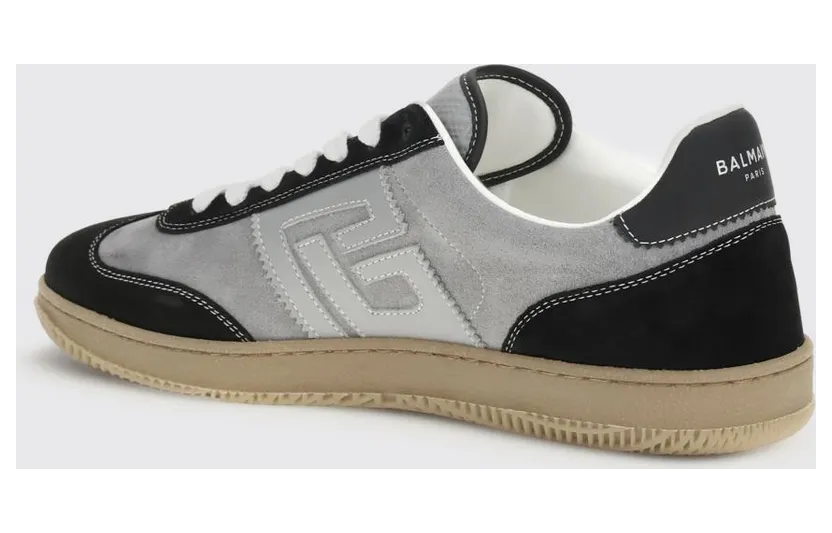 Balmain Swan Suede Sneakers Grey (GM1VI360LGVOYFG) (2)