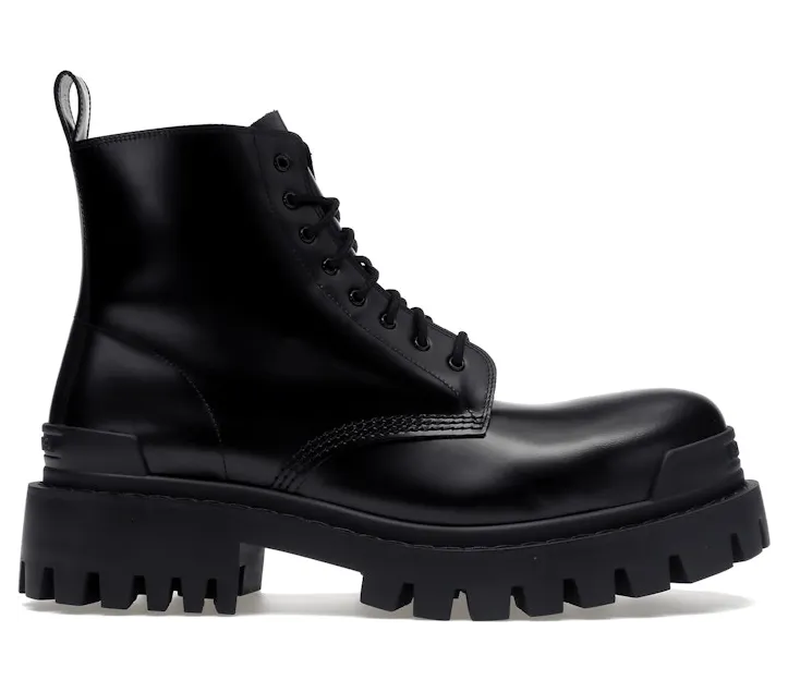 Balenciaga Strike 20mm Lace Up Boot Black (589338WA9601000)