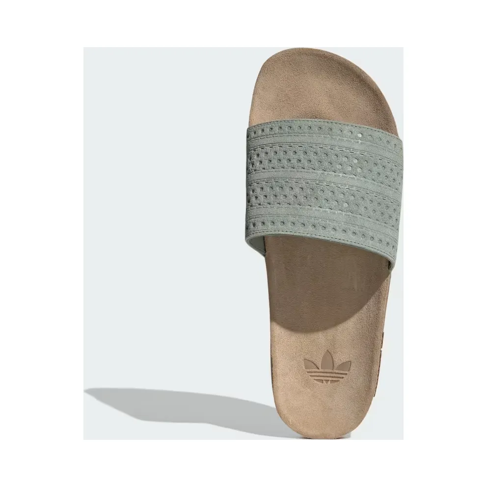 adidas Adilette Slides “Silver Green / Cardboard / Gum” (KI6029)