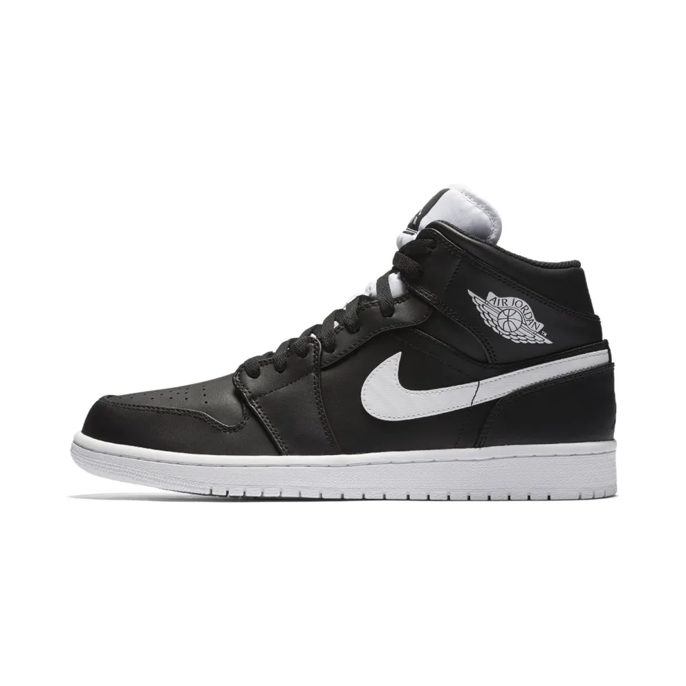 Jordan 1 Retro Mid Black White Black/White-White (554724-038)