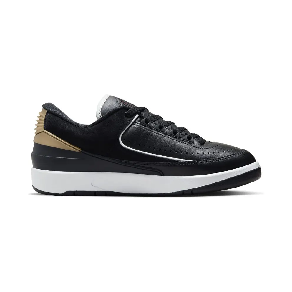 Air Jordan 2 Retro Low ‘Black/Varsity Red’ Black/Metallic Gold/Off-White/Varsity Red (DX4401-001)