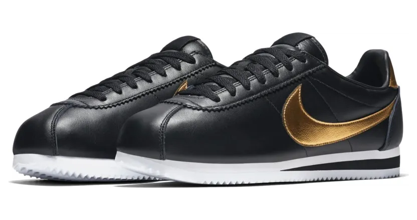 Nike Classic Cortez Black Metallic Gold