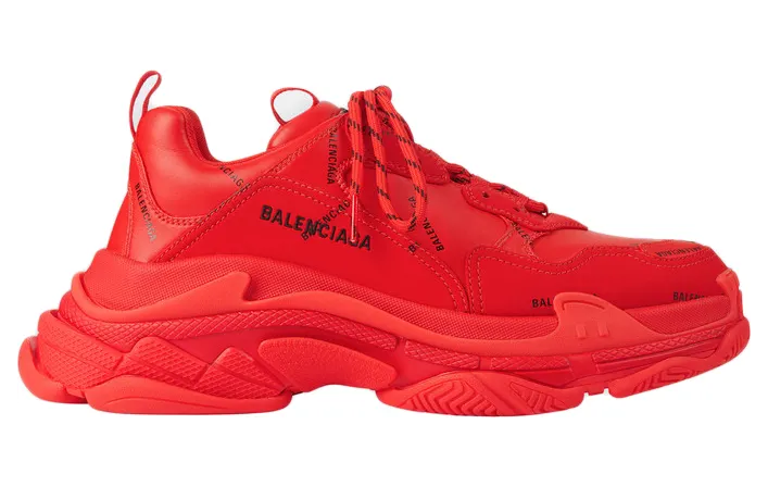 Balenciaga Triple S Allover Logo Red (W)