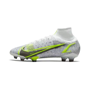 Nike Mercurial Superfly 8 Elite FG “White / Metallic Silver / Volt / Black” (CV0958-107)