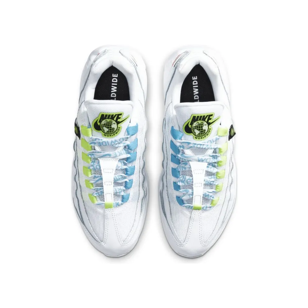 Nike Air Max 95 Worldwide White White/White-Volt-Blue Fury (CV9030-100)
