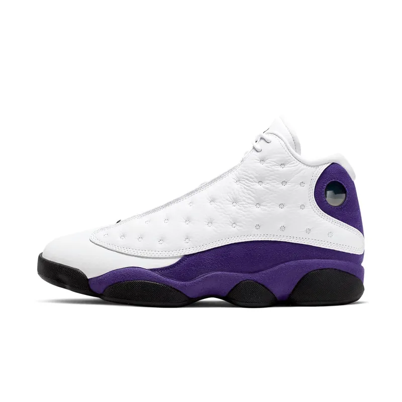 Jordan 13 Retro Lakers White/Black-Court Purple-University Gold (414571-105)