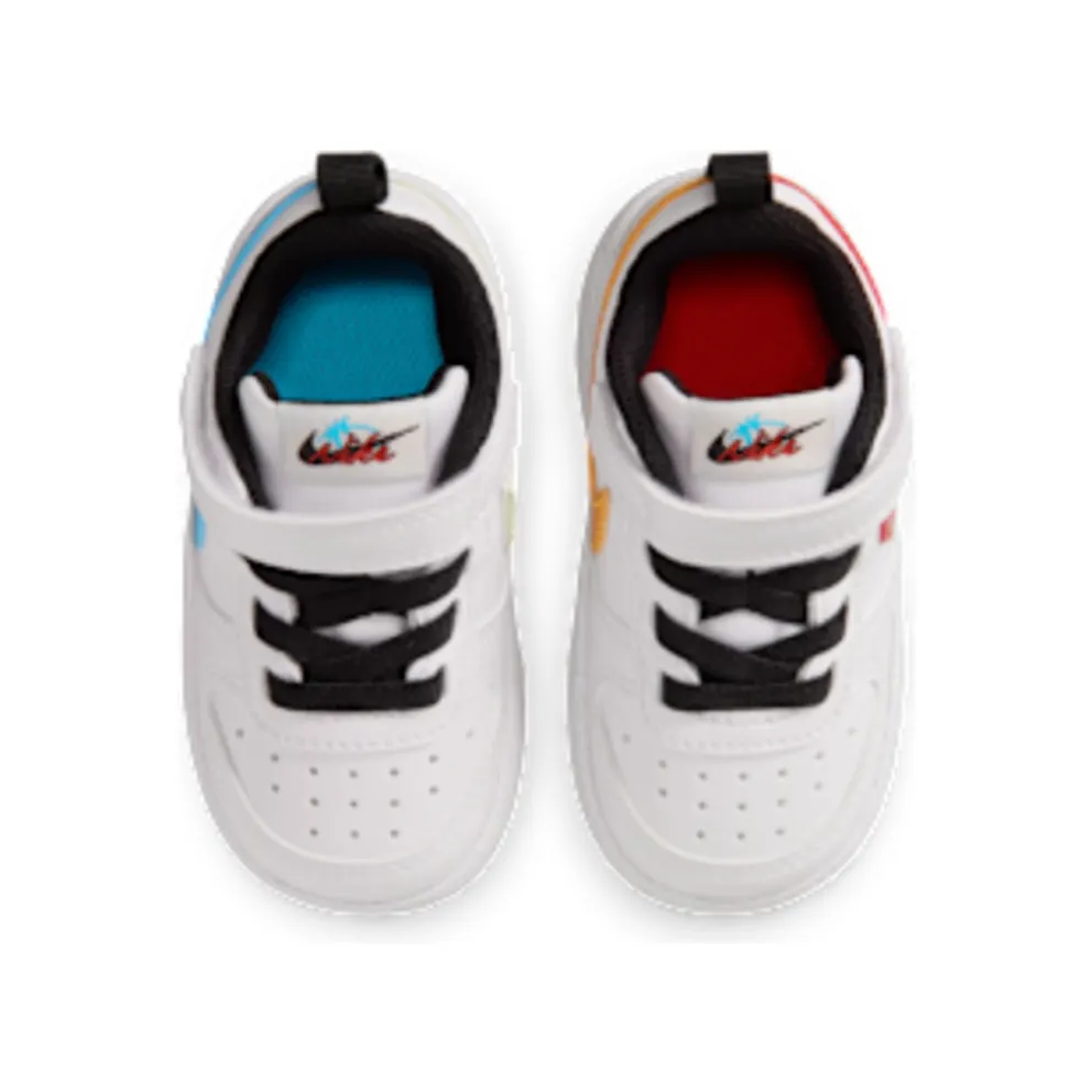 Nike Court Borough Mid 2 “White / Picante Red / Barely Volt / Current Blue” (IR1528-100)