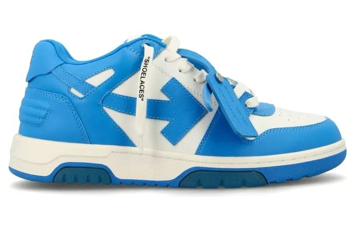 OFF-WHITE Out Of Office OOO Low Tops White Blue (FW22) (OMIA189F22LEA0014501)