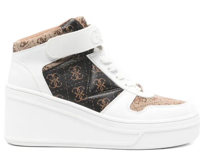 GUESS USA Rubeka 4G sneakers met plateauzool – Wit (FLFRUKFAL12BEIBR)